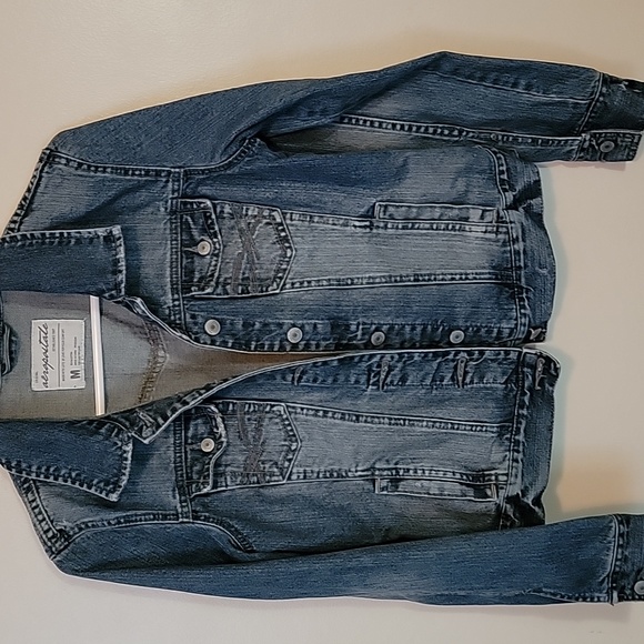 Aeropostale women's distressed jean jacket M - Picture 10 of 12